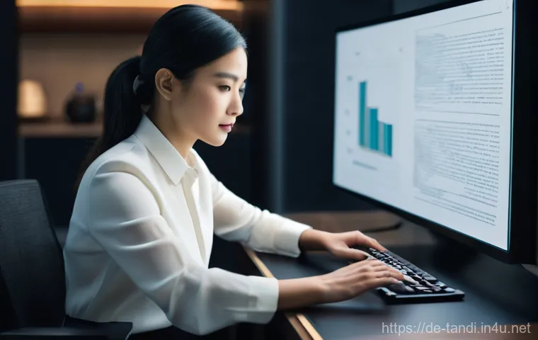 통번역사 자격증 취득 과정 - **Prompt:** A determined individual, appearing to be in their late 20s or early 30s, is meticulously...