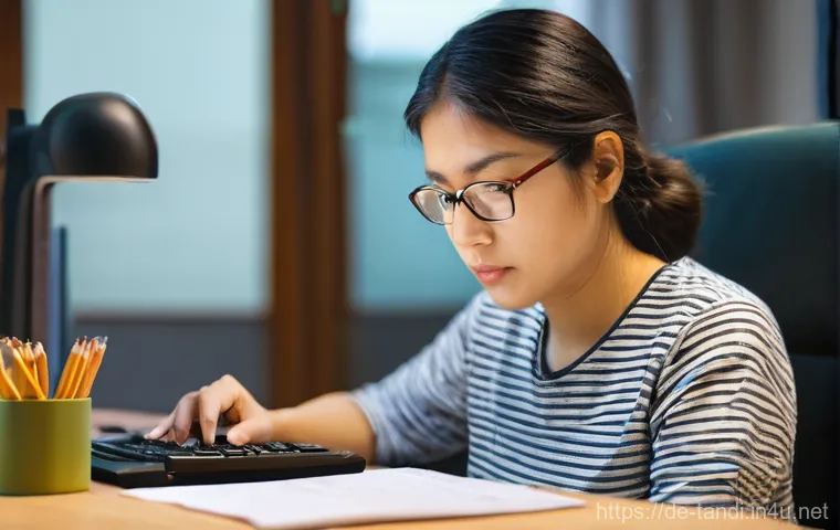 통번역사 일상 업무 - **Morning Preparation and Planning in a Home Office**
    A professionally dressed woman in her late...