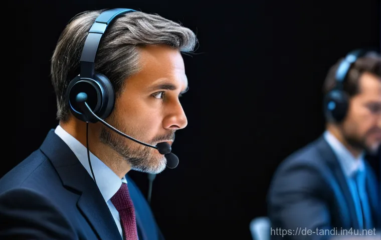 통번역사 업무 사례 - **Prompt:** A diverse group of five professionals, including men and women of various ages and ethni...