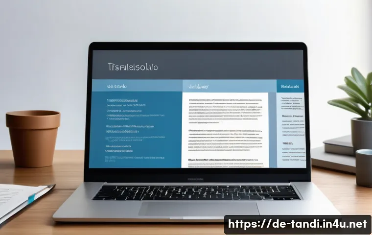 통번역사 번역사 포트폴리오 작성법 - A professional translator&rsquo;s portfolio spread on a modern wooden desk, featuring a clean, minimalist ...